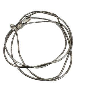 Sterling Silver Snake Chain Necklace Adjustable Length Gioielli Italy 24"